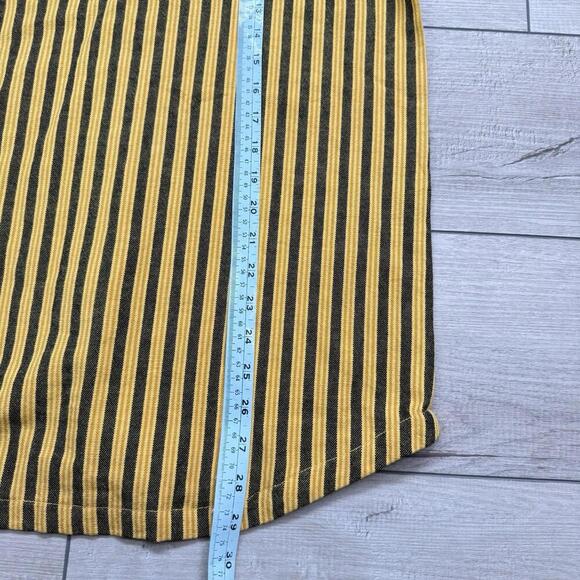 Stüssy Piper Stripe LS Shirt Men Size Small Gold Black Vertical Stripes NWT $95 - Picture 8 of 8
